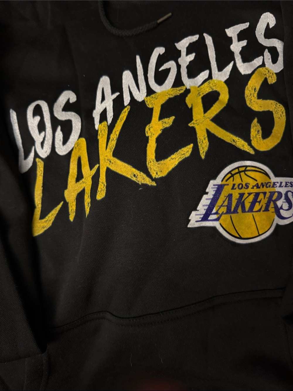 Kids' Black Hoodie with Yellow Logo